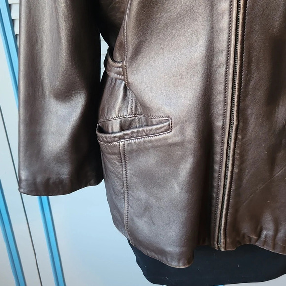 Knoles & Carter Dark Brown Leather Jacket - Picture 6 of 15